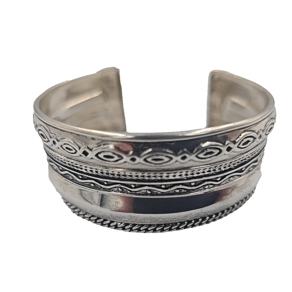 SILPADA B3424 Cuff Bracelet 925 Sterling Silver Wide‎ Sturdy Retired